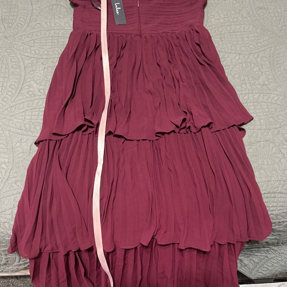 Lulus Seriously Sensational Plum Purple Strapless Tiered Maxi Dress - Size L - Picture 3 of 5